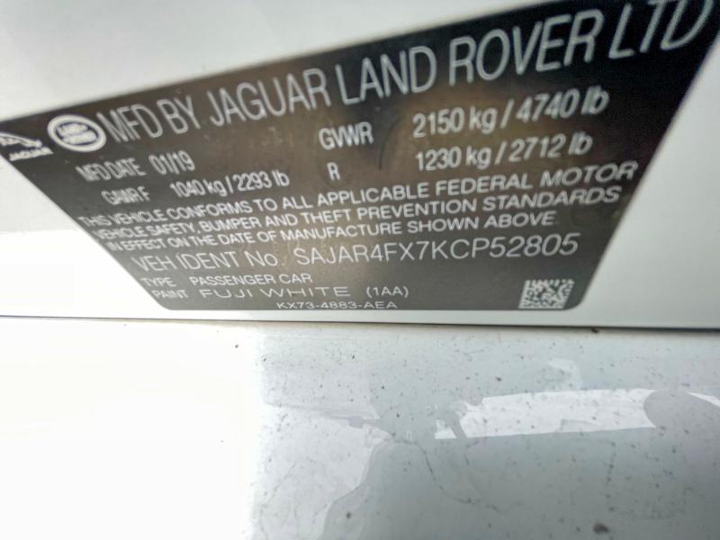 JAGUAR XE 2019 VIN SAJAR4FX7KCP52805