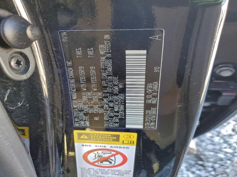 LEXUS RX350 2015 VIN 2T2ZK1BA6FC175859