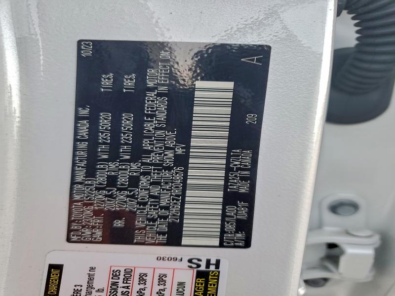 LEXUS NX 350 LUX 2024 VIN 2T2HGCEZ1RC048676