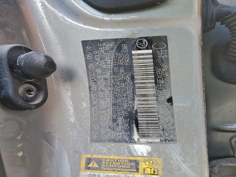 LEXUS ES300 2016 VIN JTHBW1GG3G2126950