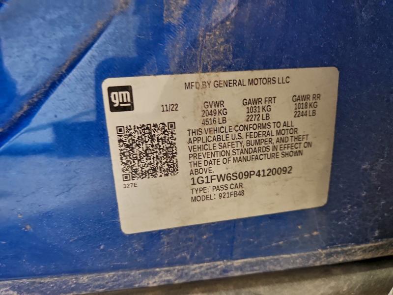 CHEVROLET BOLT 2023 VIN 1G1FW6S09P4120092