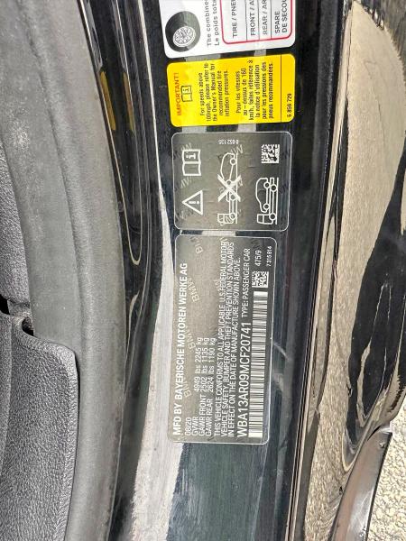 BMW M4 2021 VIN WBA13AR09MCF20741