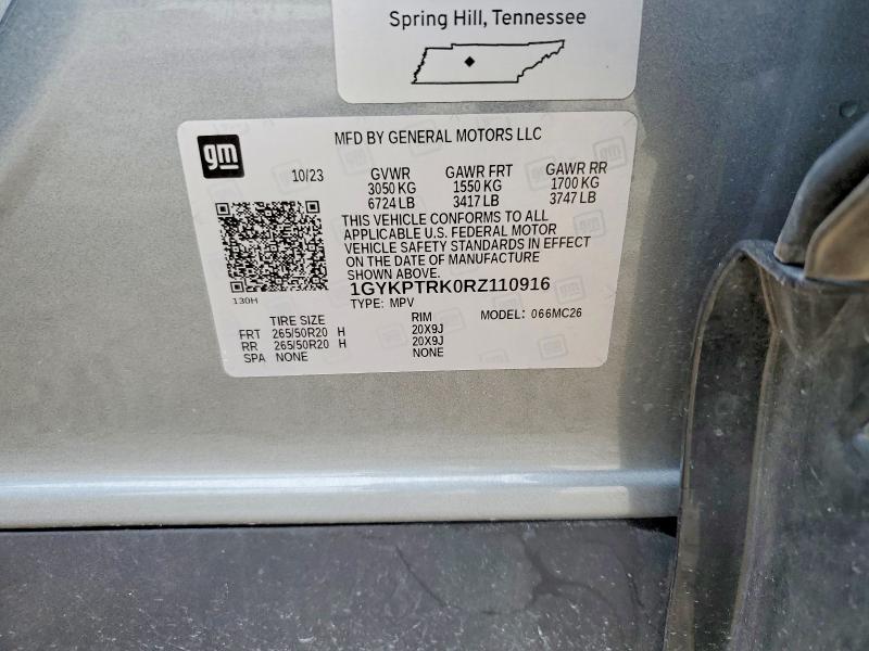 CADILLAC LYRIQ SPOR 2024 VIN 1GYKPTRK0RZ110916