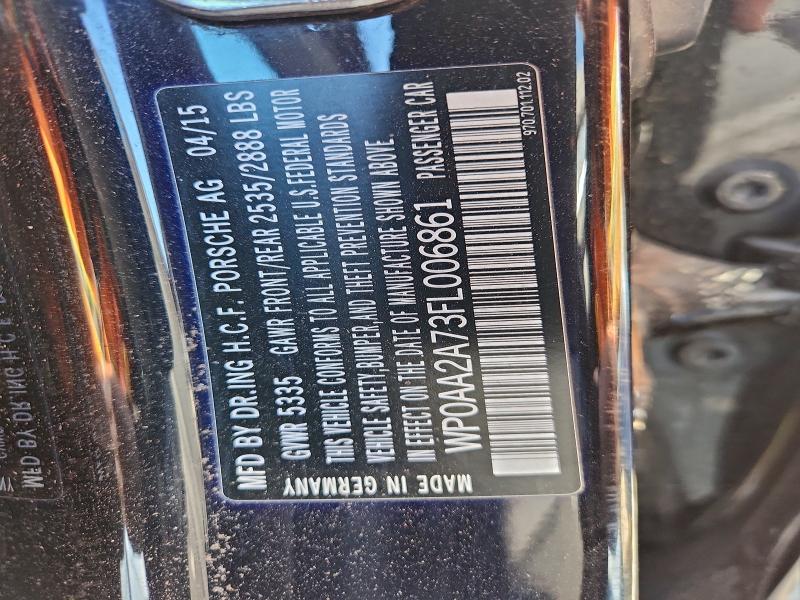 PORSCHE PANAMERA 2015 VIN WP0AA2A73FL006861