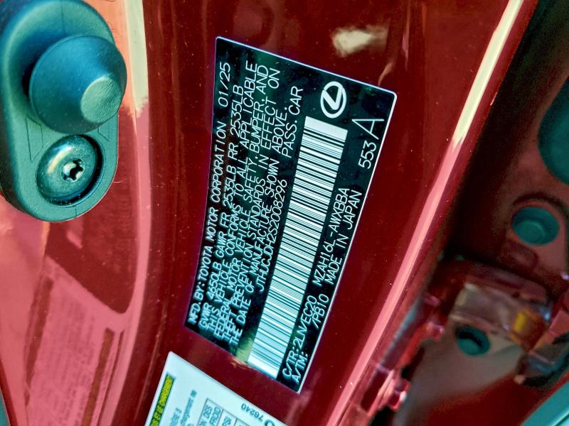 LEXUS UX 300H BA 2025 VIN JTHUCJDH2S2008296