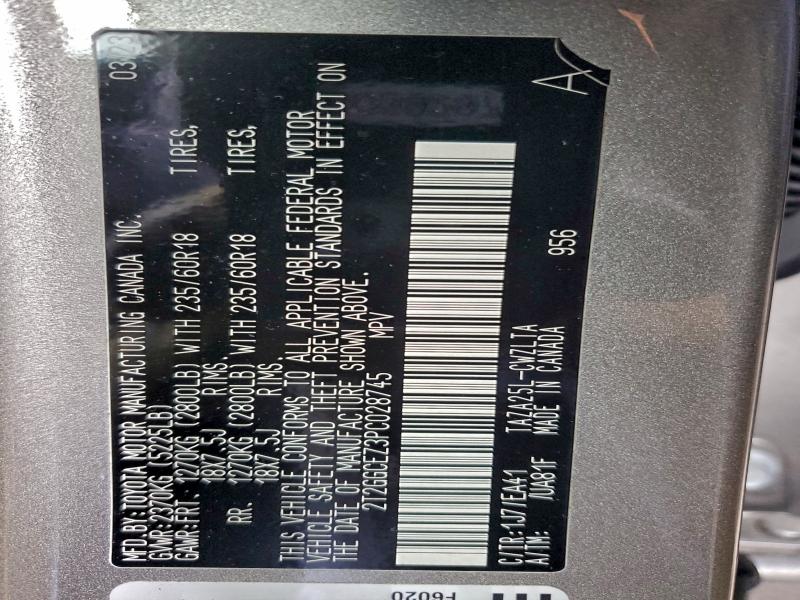 LEXUS NX 350 2023 VIN 2T2GGCEZ3PC028745