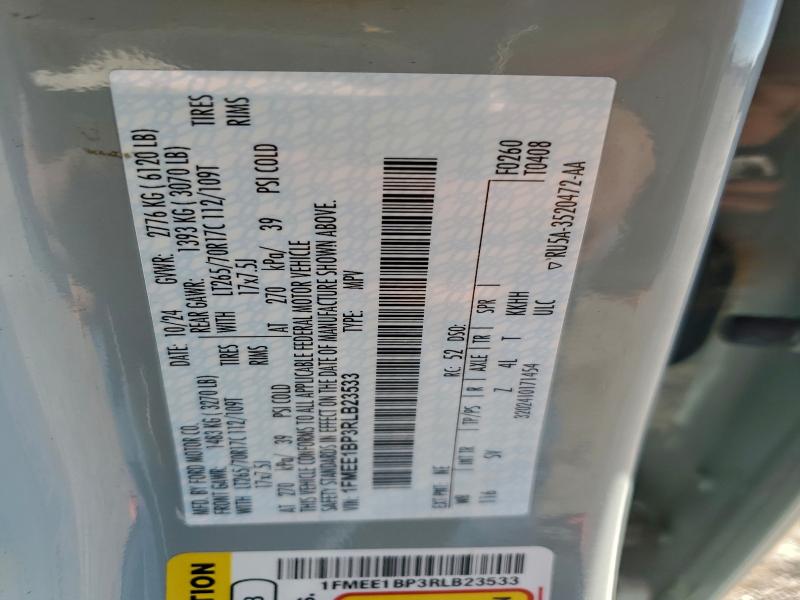 FORD BRONCO BLA 2024 VIN 1FMEE1BP3RLB23533