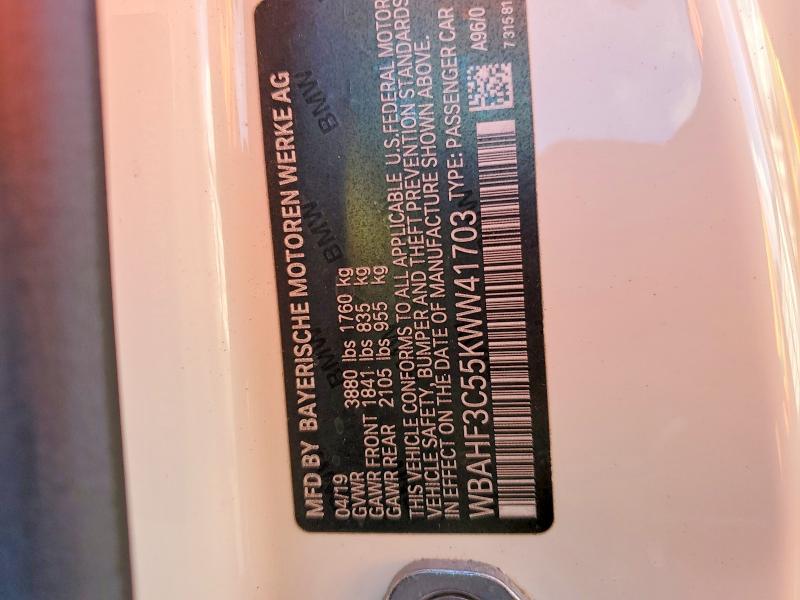 BMW Z4 2019 VIN WBAHF3C55KWW41703