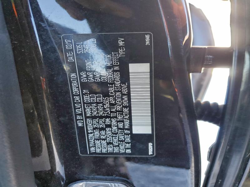 VOLVO V90 2017 VIN YV4A22NL1H1004591
