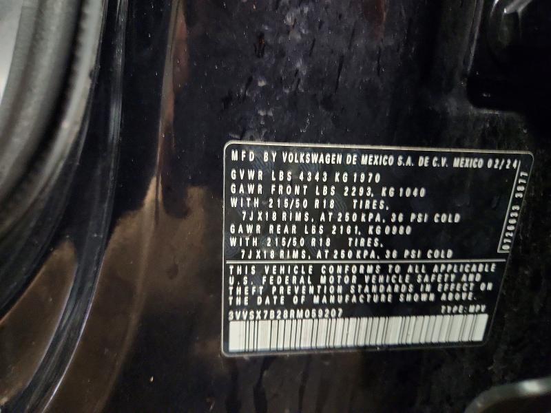 VOLKSWAGEN TAOS SE 2024 VIN 3VVSX7B28RM059207