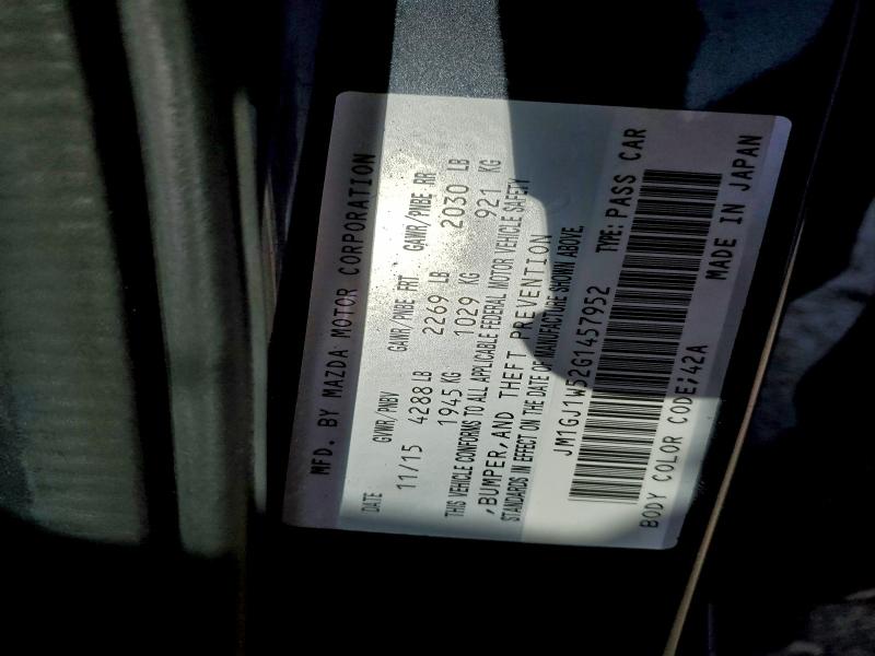 MAZDA 6 2016 VIN JM1GJ1W52G1457952