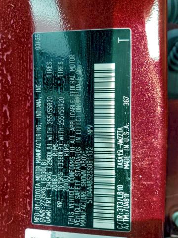 TOYOTA GRAND HIGH 2025 VIN 5TDAAAB52SS081132