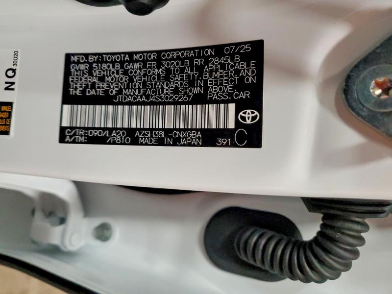 TOYOTA CROWN SIGN 2025 VIN JTDACAAJ4S3029267