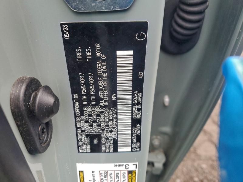 TOYOTA 4RUNNER SE 2023 VIN JTERU5JR5P6161923