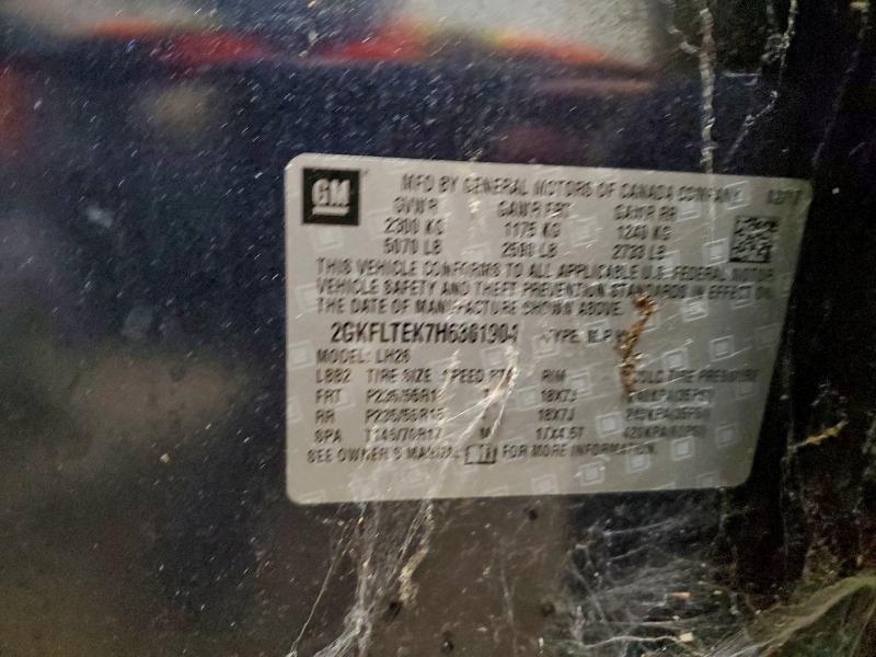 GMC TERRAIN 2017 VIN 2GKFLTEK7H6301904