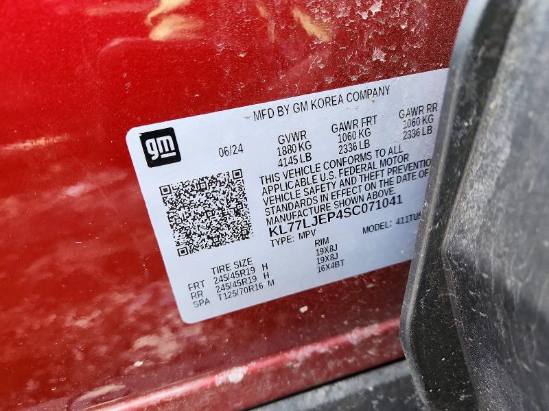 CHEVROLET TRAX 2RS 2025 VIN KL77LJEP4SC071041