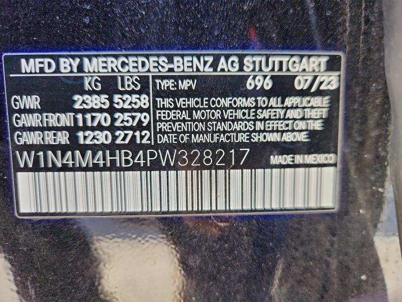 MERCEDES-BENZ GLB-CLASS 2023 VIN W1N4M4HB4PW328217