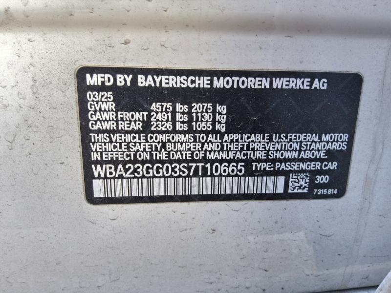 BMW 2 SERIES 2025 VIN WBA23GG03S7T10665