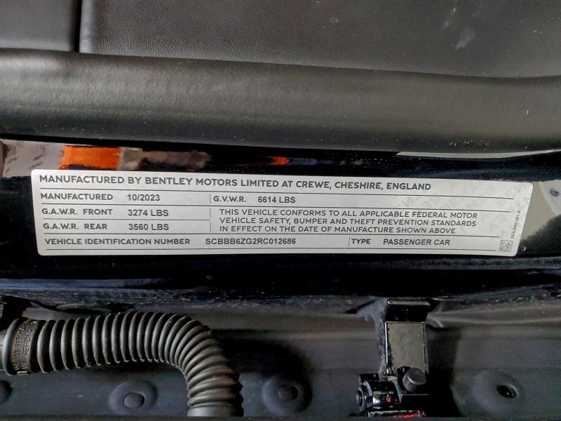BENTLEY ALL MODELS 2024 VIN SCBBB6ZG2RC012686