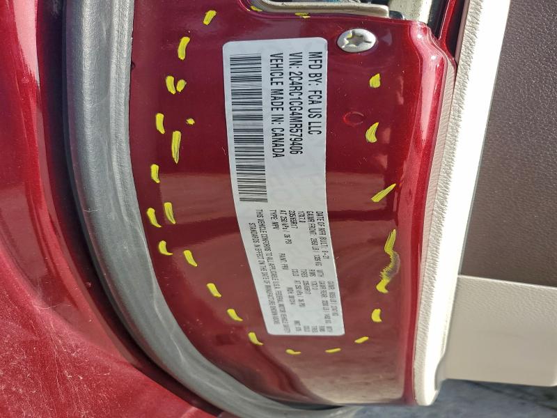 CHRYSLER MINIVAN 2021 VIN 2C4RC1CG4MR579406