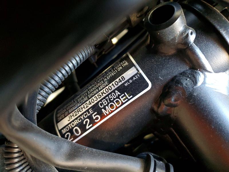 HONDA CB750 A 2025 VIN JH2RH2403SK001048