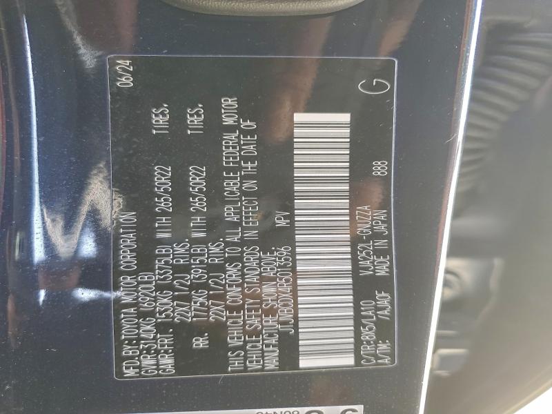 LEXUS GX 550 LUX 2024 VIN JTJVBCDX4R5013596