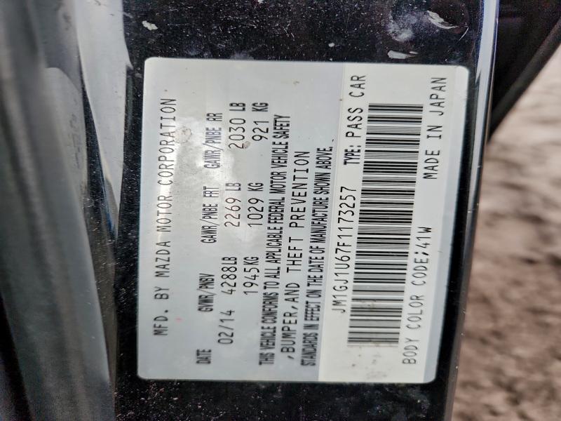 MAZDA 6 2015 VIN JM1GJ1U67F1173257