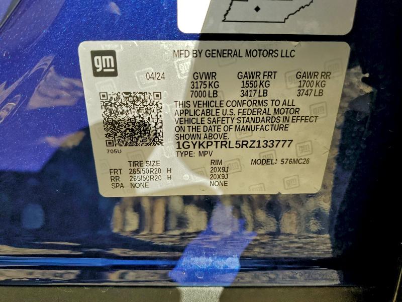 CADILLAC LYRIQ SPOR 2024 VIN 1GYKPTRL5RZ133777