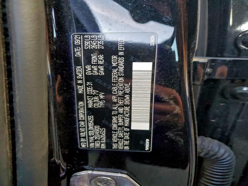 VOLVO XC60 B5 IN 2022 VIN YV4L12DL0N1954255