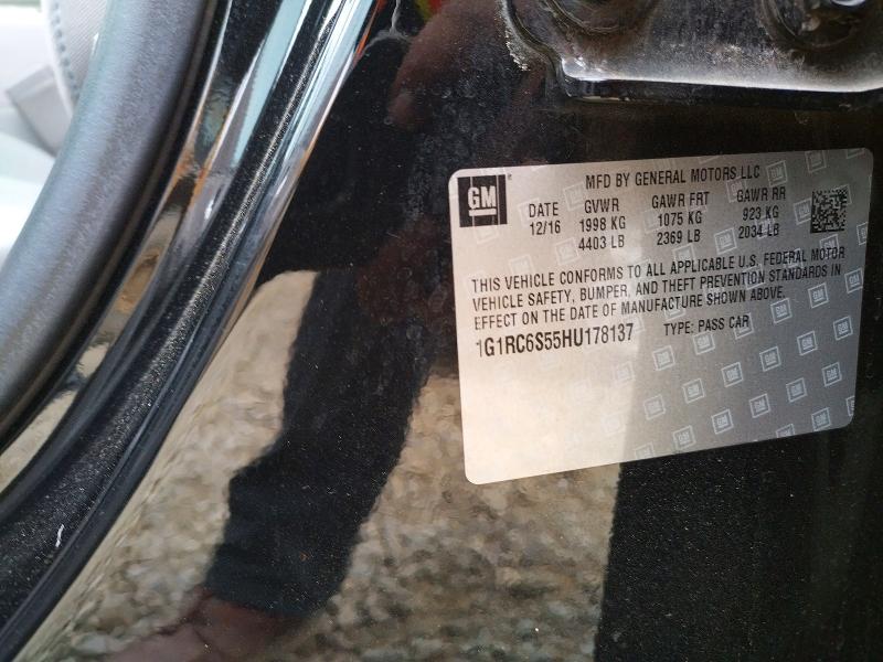 CHEVROLET VOLT 2017 VIN 1G1RC6S55HU178137