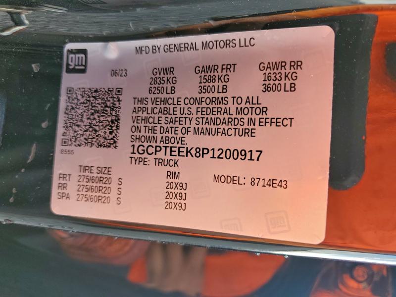 CHEVROLET COLORADO T 2023 VIN 1GCPTEEK8P1200917