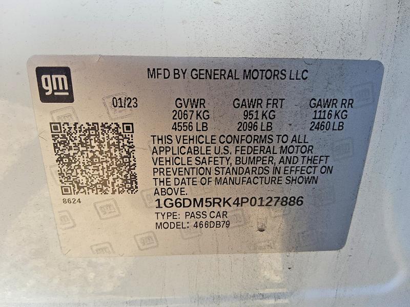 CADILLAC CT5 2023 VIN 1G6DM5RK4P0127886