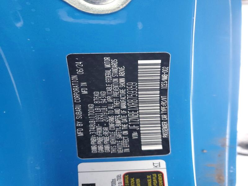 TOYOTA GR 86 PREM 2024 VIN JF1ZNBE1XR8759359