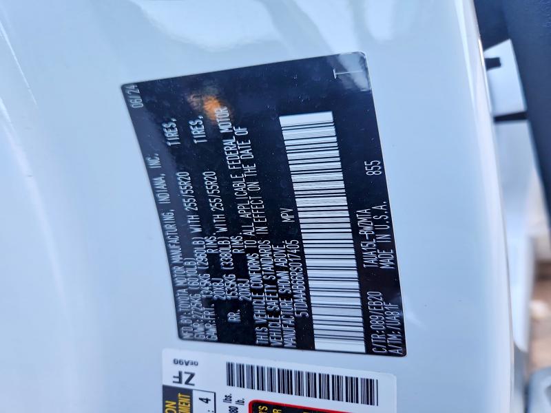 LEXUS TX 350 BAS 2024 VIN 5TDAAAB66RS017405