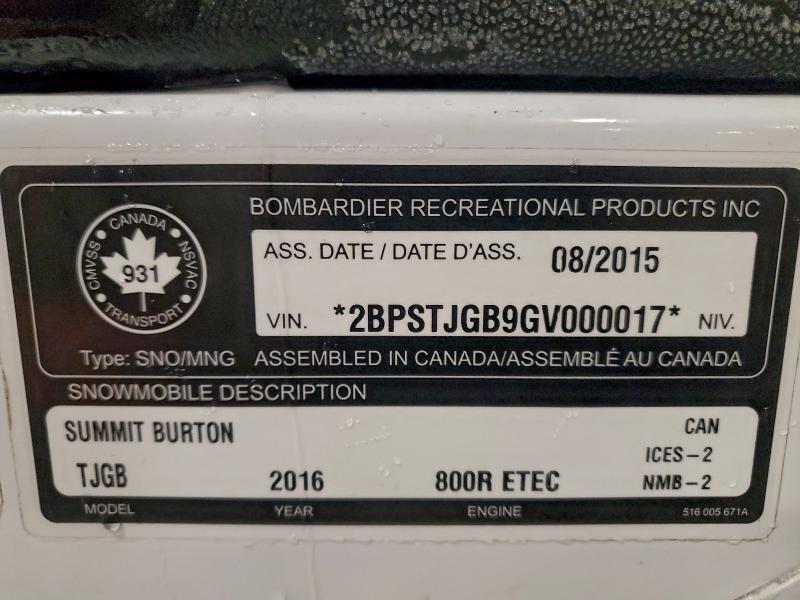 SKI-DOO SNOWMOBILE 2016