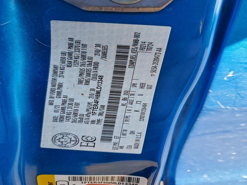 FORD RANGER 2021 VIN 1FTER4FH8MLD13348