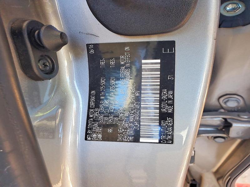 LEXUS LX570 2016 VIN JTJHY7AX9G4214873