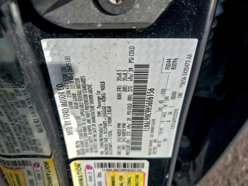 LINCOLN CONTINENTL 2017 VIN 1LN6L9NC9H5606156