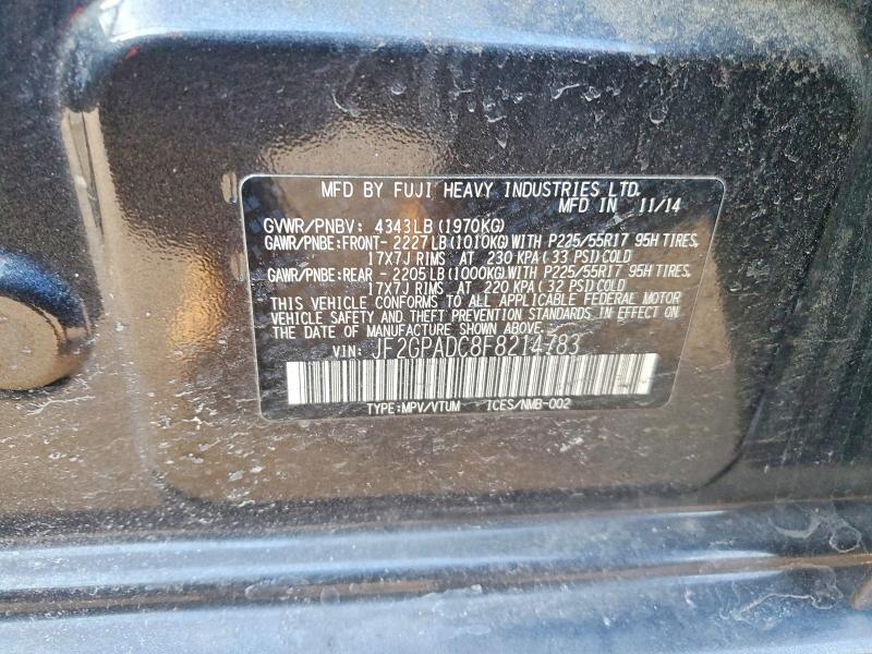 SUBARU XV 2015 VIN JF2GPADC8F8214783