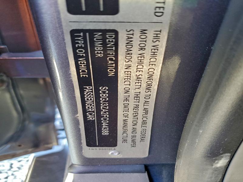 BENTLEY CONTINENTA 2015 VIN SCBGJ3ZA2FC044388