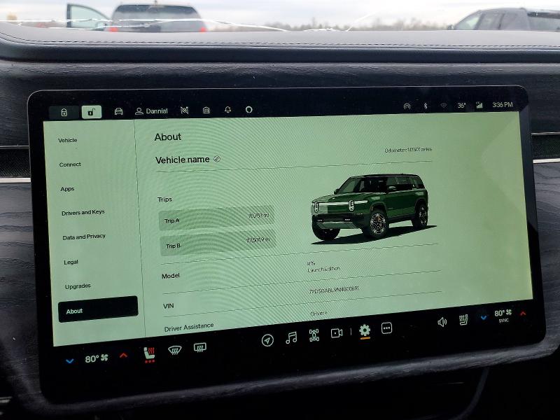 RIVIAN RIS 2022 VIN 7PDSGABL9NN000891