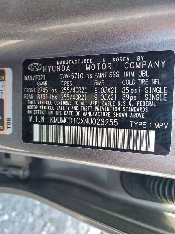 GENESIS GV70 BASE 2022 VIN KMUMCDTCXNU023255