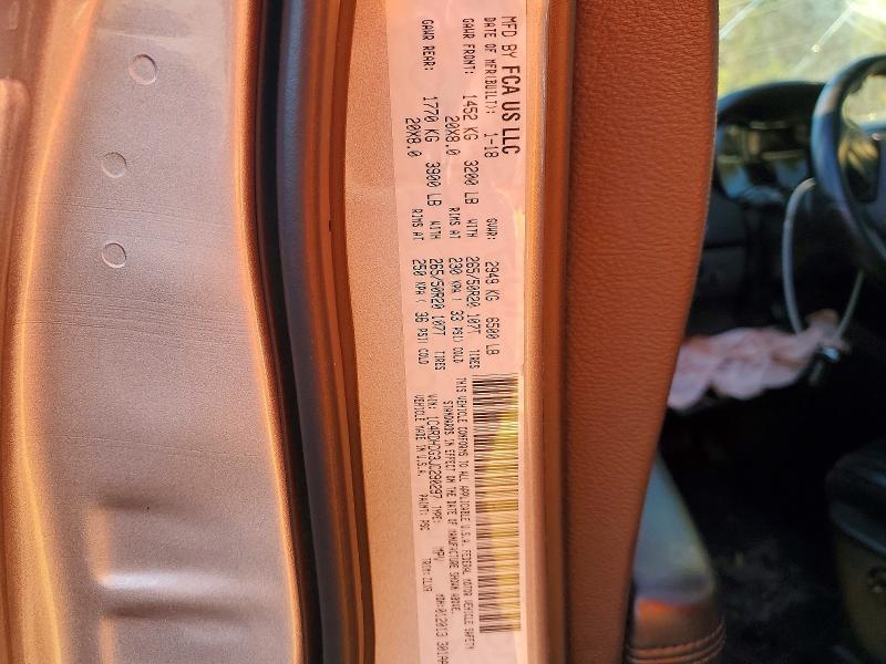 DODGE DURANGO 2018 VIN 1C4RDHDG3JC290297