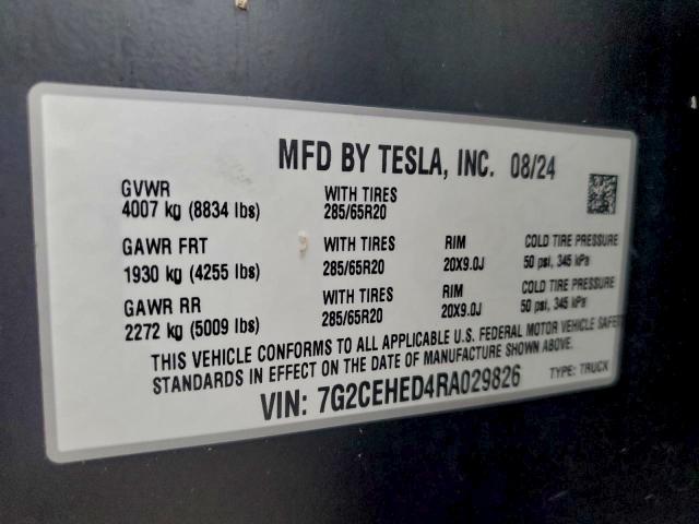 TESLA CYBERTRUCK 2024 VIN 7G2CEHED4RA029826