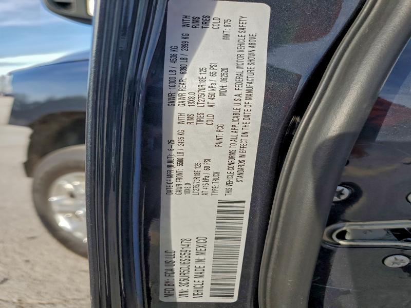 RAM 2500 2025 VIN 3C6UR5DJ6SG591478