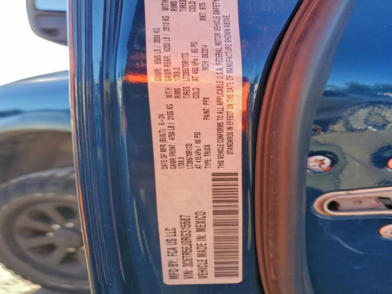 RAM 2500 2024 VIN 3C6TR5EJ0RG315687