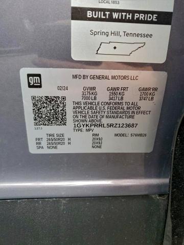 CADILLAC LYRIQ LUXU 2024 VIN 1GYKPRRL5RZ123687