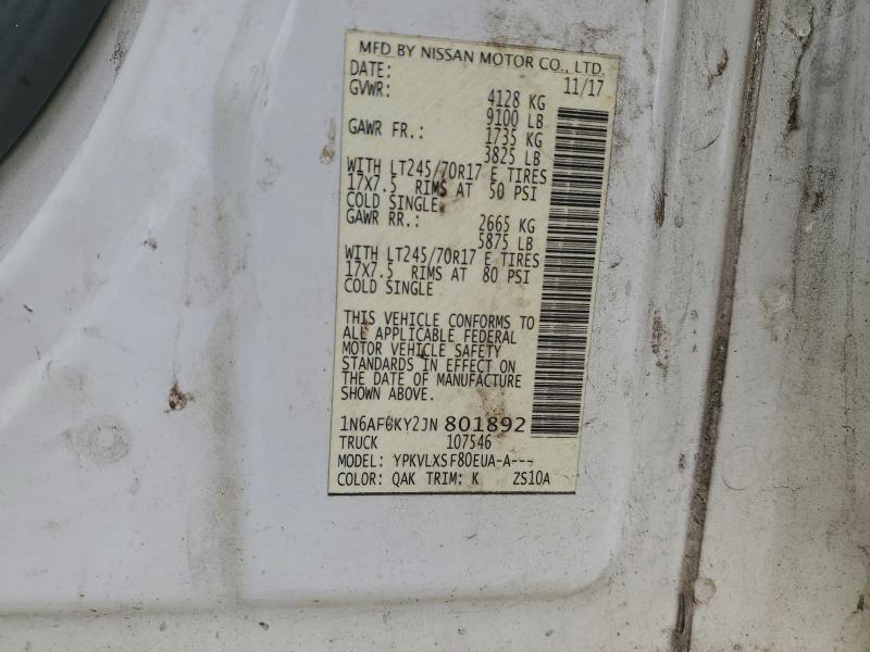 NISSAN NV 2018 VIN 1N6AF0KY2JN801892