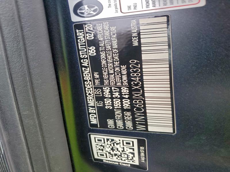 MERCEDES-BENZ G-CLASS 2020 VIN W1NYC6BJXLX348329