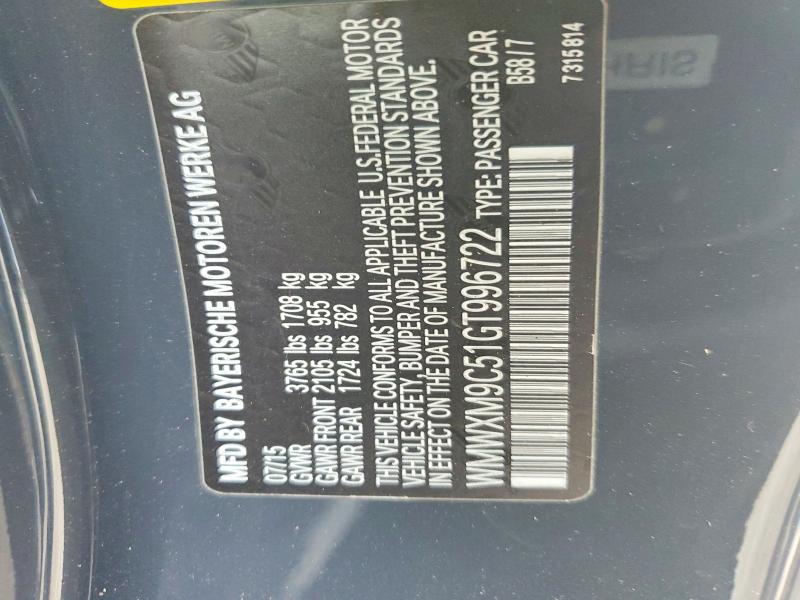 MINI COOPER 2016 VIN WMWXM9C51GT996722